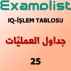 IQ-İŞLEM TABLOSU